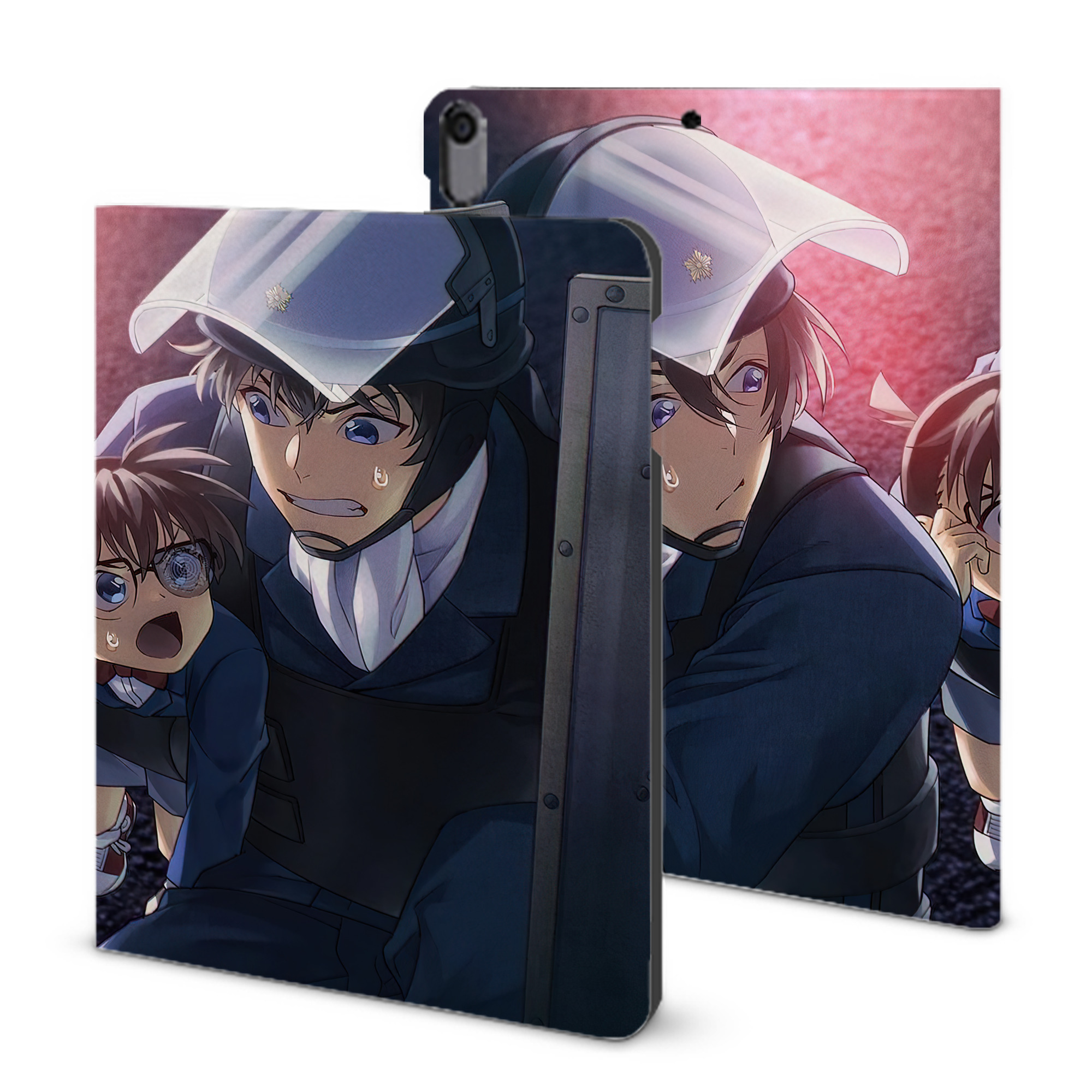 （画像用） 名探偵コナン Detective Conan IPad ケース ブック型 PUレザー TPU 耐衝撃 軽量 薄型 ペン収納なし 全面保護 IPad 各モデル対応